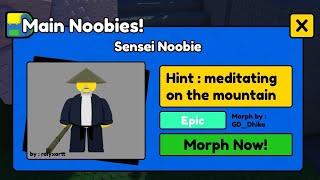 How to get SENSEI Noobie in FIND THE NOOBIES MORPHS Roblox