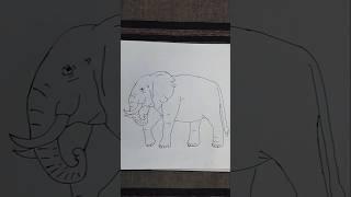 How To Draw Elephant Easy #shorts #ytshorts #trending #elephant #youtubeshorts #drawing #viralvideo