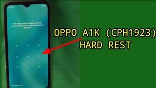 oppo A1k(cph 1923) hard reset/remove pin pattern lock with out computer new trick with Frp bypass