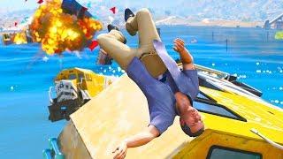 GTA 5 EPIC Ragdolls Train Crash Compilation (GTA 5 Mods Funny Moments)