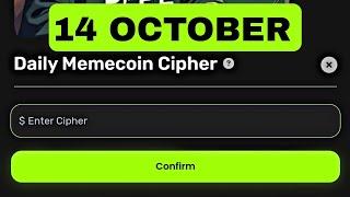 Memes Lab Bot Daily Cipher Today 14 October | Memes Lab Cipher Code Today | Daily Memecoin Cipher