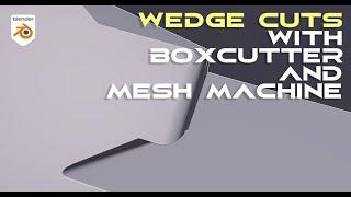 Blender tutorial for wedge booleans - with Boxcutter and Mesh Machine