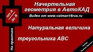 [Задачи по начертательной геометрии] Определение натуральной величины треугольника