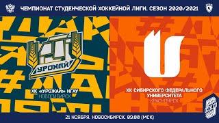 ХК "УРОЖАЙ НГАУ" (г. Новосибирск) - ХК "СФУ" (г. Красноярск) / 21.11.2021г.