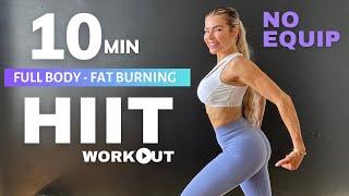 10 Min Full Body Fat Burn HIIT Workout at Home| No repeat, No Equipment