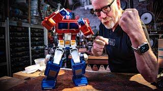 Adam Savage Reacts to Auto-Transforming Optimus Prime!