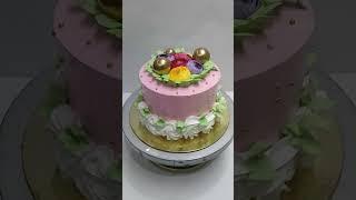 Made this Delicious Chocolate Cake with Rosette Design.......#shortvideo #cake