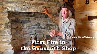 First Fire in the Gunsmith Shop and Forging Hangers | GUN MAKING IN THE 1700'S |