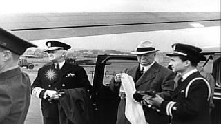 Secretary of the Navy Franklin Knox with Admiral Harold Stark HD Stock Footage