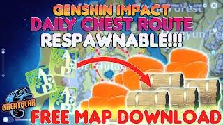 Daily Chest Route (RESPAWNABLE!!!) Do this Every Day | Genshin Impact