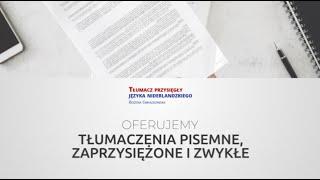 Tłumacz przysięgły języka niderlandzkiego Kolonia Pożdżenice Bożena Gwiazdowska