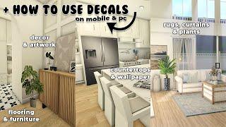 my favorite REALISTIC decal codes + how to use them | ROBLOX Bloxburg