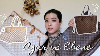 Louis Vuitton Neverfull Damier Azur vs Ebene  | LV Bag Review & Comparison 2020