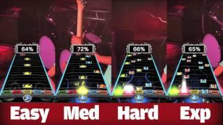 Rock Band 4 - "Hot For Teacher" by Van Halen - Guitar Difficulty Comparison