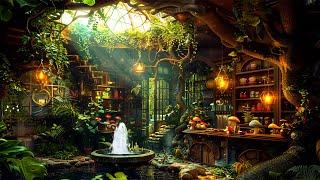 Chilling Mystery Café Plant Shop Soothe Flute Music with Ambience | Relax Body, Beat Inosmnia, Rest