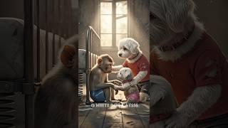  A poor dog and his monkey friend were mocked by a cat for being too skinny