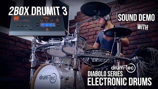 2Box Drumit 3 sound module demo with drum-tec diabolo series electronic drums