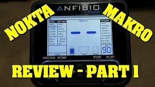Metal Detecting:  Anfibio Multi Review - Part 1 - Options and Features
