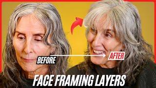 LONG Hair? Get FLAWLESS FACE FRAMING Layers with Curtain Bangs! | How To