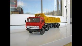 Масштабная модель тягача КАМАЗ-54112 SSM с п/п МАЗ-9506-20 в масштабе 1:43