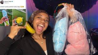 I TRIED THE COTTON CANDY PICKLE PEOPLE ARE GOING CRAZY ABOUT  | Vibequeeen !