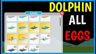 ALL DOLPHIN EGGS in ANIMAL SIMULATOR UNDERWATER [ Dolphin Skins ] Roblox