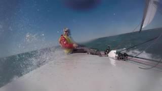 Laser sailing fast in Tawas Bay (Lake Huron)
