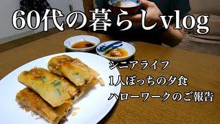 【60代の暮らしvlog】vol.10 シニアライフ/1人ぼっちの夕食/ハローワークのご報告