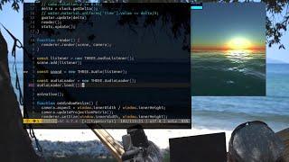 ASMR Programming Ocean in Three js Typescript Coding No Talking