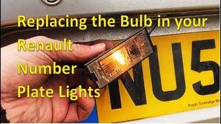 Renault Clio Changing Number Plate Light Bulbs