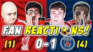 LIVERPOOL FANS IN TEARS REACTION TO LIVERPOOL (1) 0-1 (4) PSG | CHAMPIONS LEAGUE FAN REACTIONS