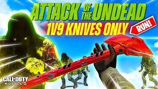 HOW TO *WIN* in ATTACK OF THE UNDEAD *KNIVES ONLY!* (KnifesIOS) COD Mobile