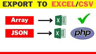 How to Export Array data to Excel/CSV File using JavaScript/jQuery ? PHP | Copy & Paste Code