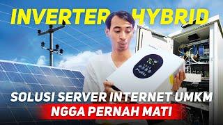 Solusi Server Internet RT RW NET dengan Inverter Hybrid Zamdon  , Bisa Panel Surya Bisa PLN