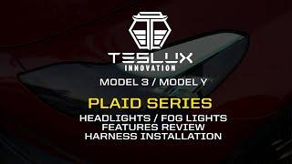 How to install Teslux Innovations Plaid series RGBW custom headlights and fog lights with overview!