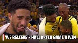 'WE BELIEVE!' - Tyrese Haliburton reacts to Pacers' dominant win to force a Game 7 | NBA on ESPN