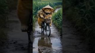 The Orange Cat Was Moving Bricks In The Field #shortfeed #shorts #youtubeshorts #catvideos #ai #cat