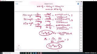 Elemental Analysis to Molecular Formula (Q3-120)