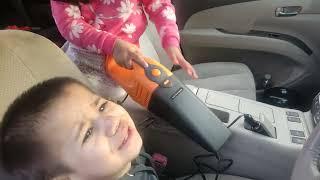 Hoover kids got a new car Vacuum!