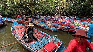 ស្ត្រីចំណាស់ៗប្រកបមុខរបរអុំទូកដឹកភ្ញៀវនៅកំពង់ភ្លុកកំពុងមានជីវភាពយ៉ាប់យឺន