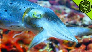 CUTTLEFISH - the deadly hypnotist that can attack a human! Cuttlefish vs. octopus and crab!