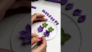 Лиловые серьги #cernit #diy #polymerclay #tutorial #полимернаяглина #лепка #творчество #мастеркласс