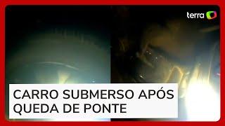 Vídeo mostra estado de veículo submerso após queda de ponte no Tocantins