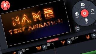 How to Make Fire Effect Text Animation intro in Kinemaster in Hindi