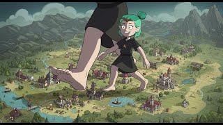 Owl House Amity Blight Growth Potion Comic Giantess Feet Muscle Mommy City Butt Crush AI Fanart