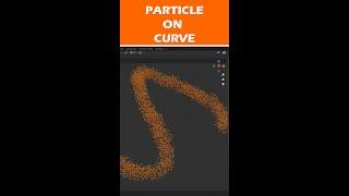 Blender Animate Particles on a curve #shorts