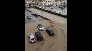 Terrible floods due to extreme rainfall in Sesto Fiorentino of Tuscany region, Italy (14.03.2025)