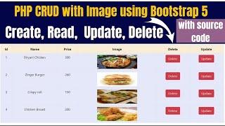 PHP crud | crud operation with image in PHP