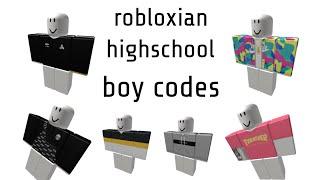 ROBLOXIAN HIGHSCHOOL BOY CODES