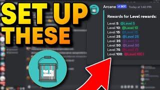 How To Setup Level Roles / Rank Roles (Arcane Bot Setup)